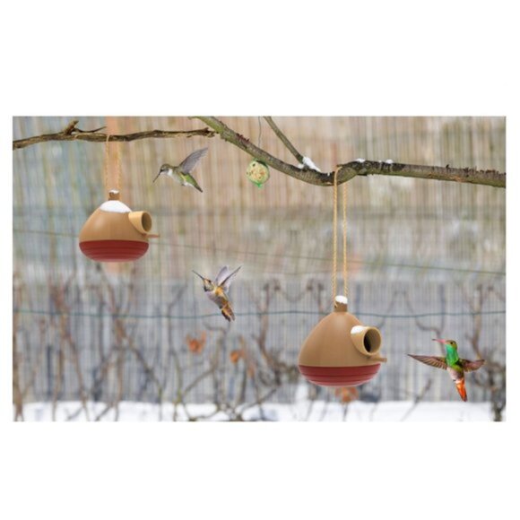 2 pk - Hummingbird Houses - Wooden Birdhouses for Outside - Picture 7 of 9